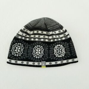 Smartwool Black Patterned Knit Beanie Hat Unisex